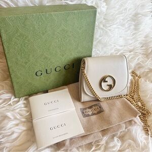 Gucci Blondie Leather Chain Bag Wallet On a Chain*NWB